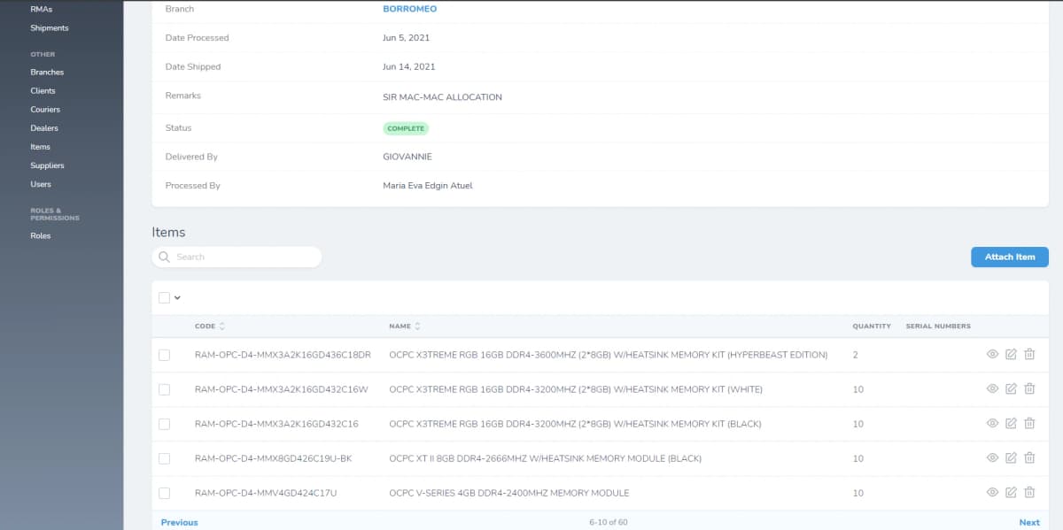 JOYO Delivery Tracker project screenshot showing the application interface