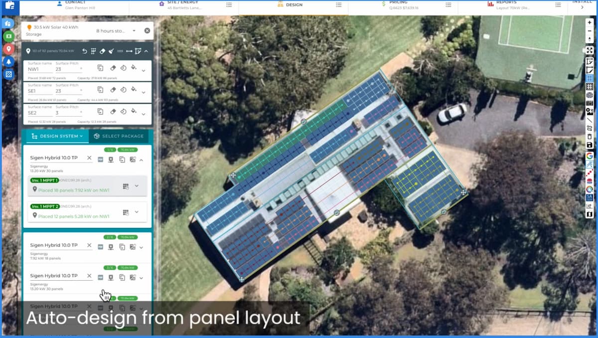 Solarplus project screenshot showing the application interface